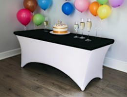 Vrchné hranaté poťahy, čiapky na dosky stolov